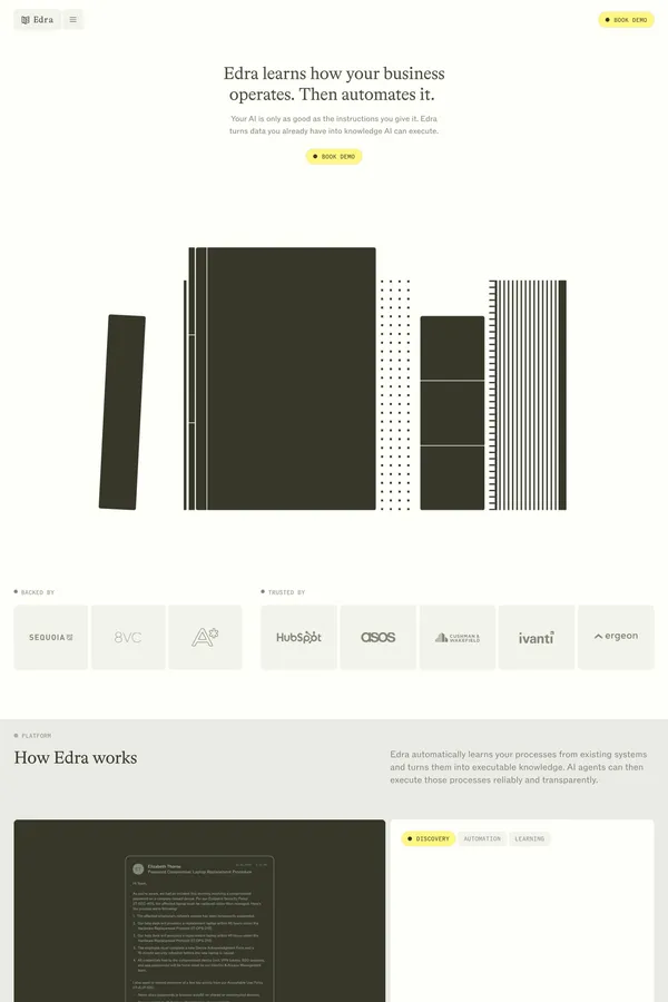 Edra - Landing design inspiration
