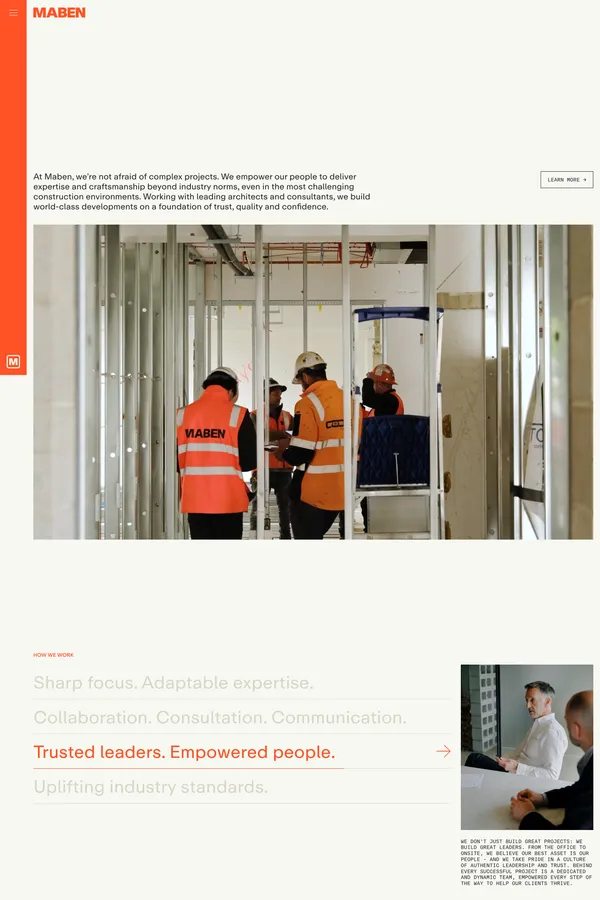 Maben – Specialist commercial construction firm - Portfolio design inspiration