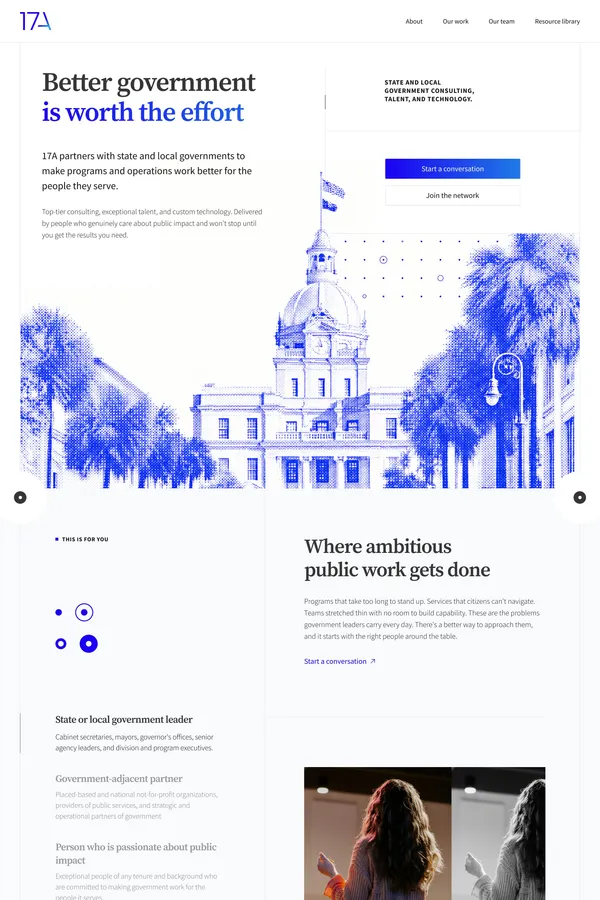 Government Consulting & Technology | 17A - Landing design inspiration