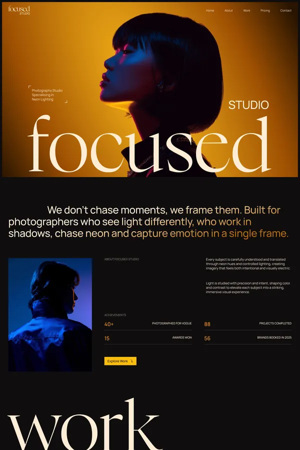 Focused - Webflow HTML website template - Template design inspiration