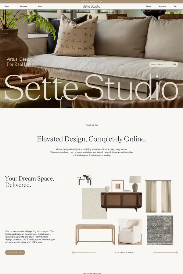 Sette Studio • Online Interior Design Services - Ecommerce design inspiration