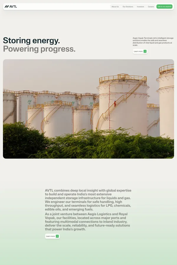 AVTL - Landing design inspiration