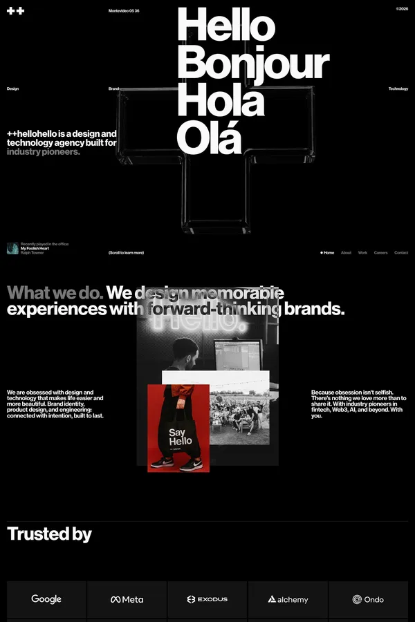 ++hellohello — Design & Technology Agency - Portfolio design inspiration