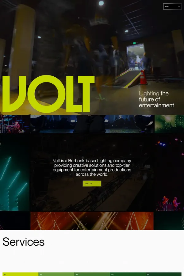 Volt - Lighting the Future of Entertainment - Portfolio design inspiration