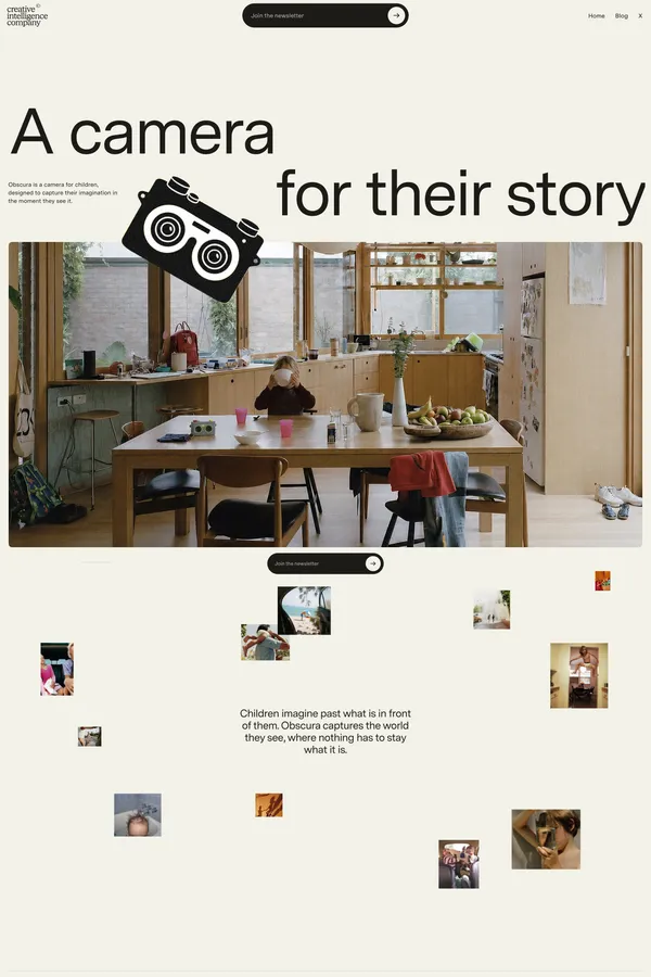 Creative Intelligence Company — Hardware for human creativity - Landing design inspiration