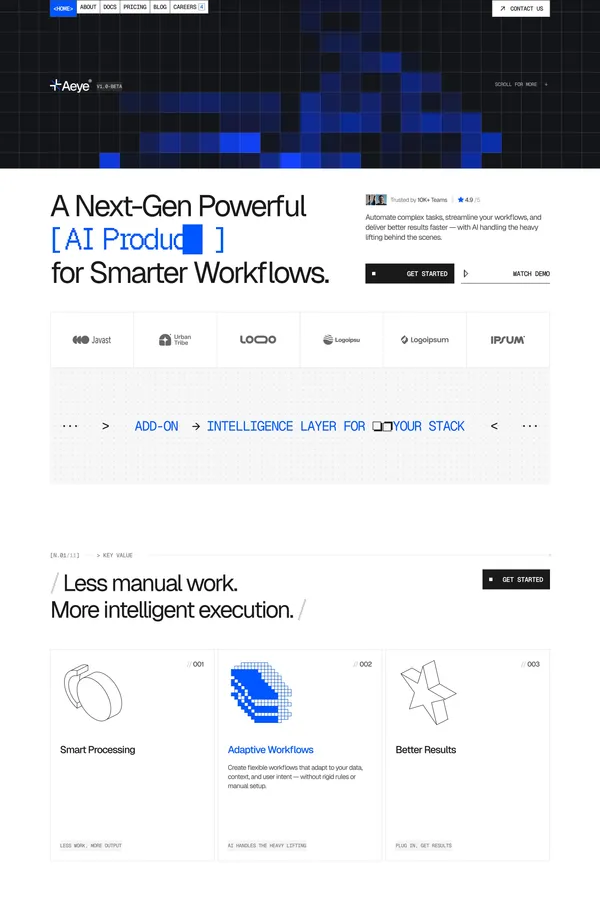Aeye - Webflow HTML website template - Template design inspiration