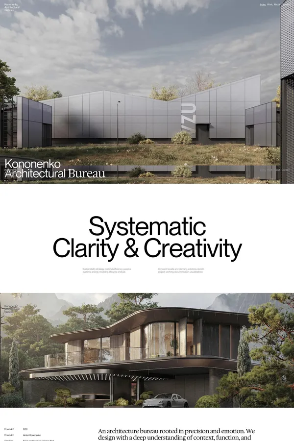 Kononenko Architectural Bureau - Portfolio design inspiration