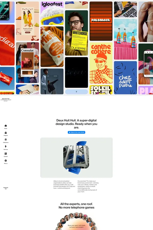 Deux Huit Huit - Portfolio design inspiration