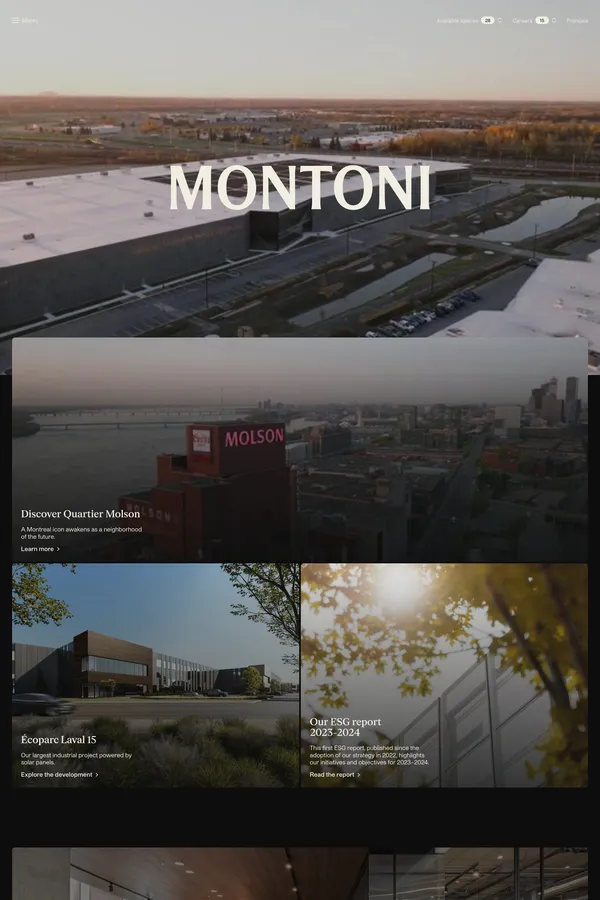 Accueil | Groupe Montoni - Portfolio design inspiration