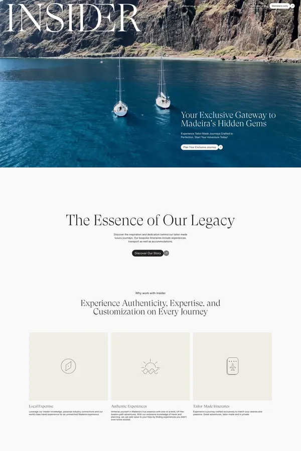 Exclusive Tailor-Made Luxury Travel Experiences in Madeira | Insider - Landing design inspiration