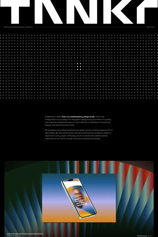 Tankr - Design Studio - Portfolio design inspiration