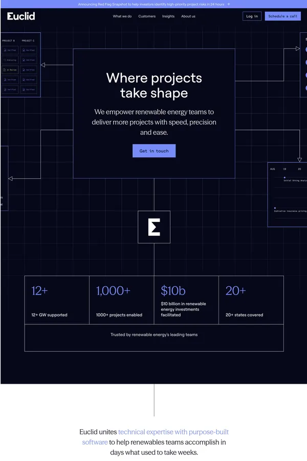 Euclid Power | Renewable energy project development solutions - Landing design inspiration