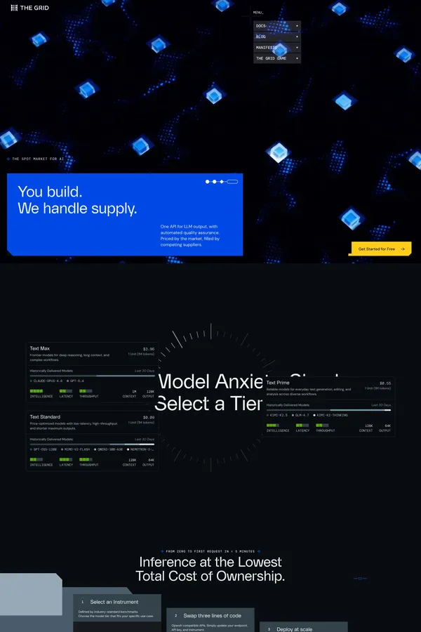 The Grid - Landing design inspiration