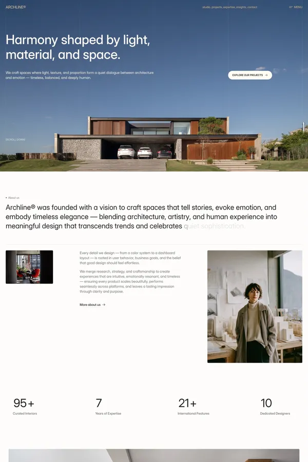 Archline | Interior & Architecture Studio - Template design inspiration