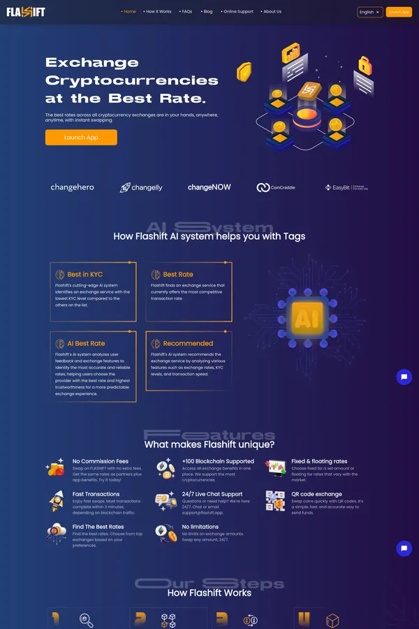 Flashift - Exchange cryptocurrency at the best rate