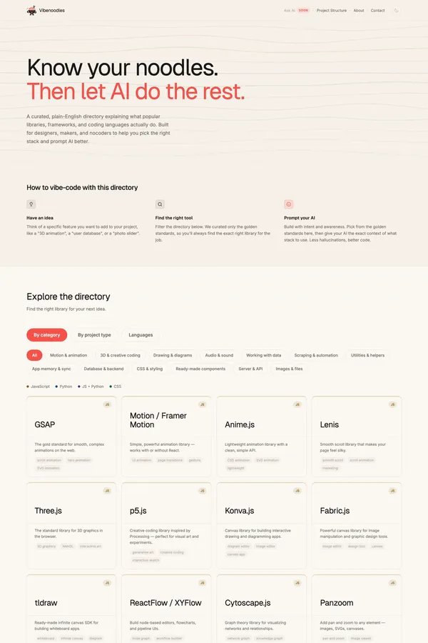 vibenoodles — what to install