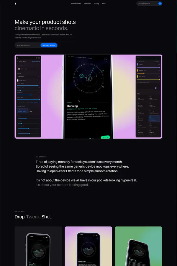 Dropshot — 3D iPhone & Device Mockup & Video Creator