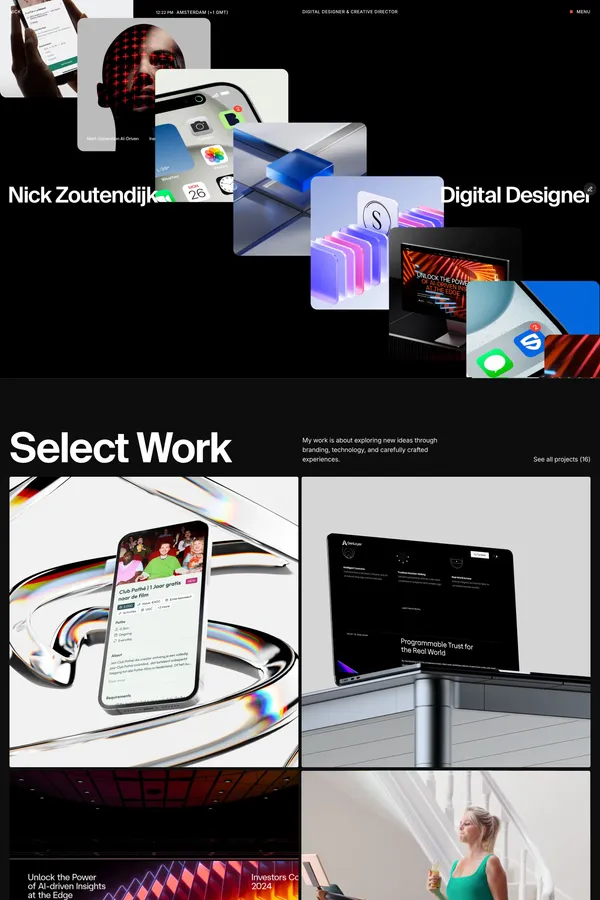 Nick Zoutendijk - Graphic Designer & Art Director - Portfolio design inspiration