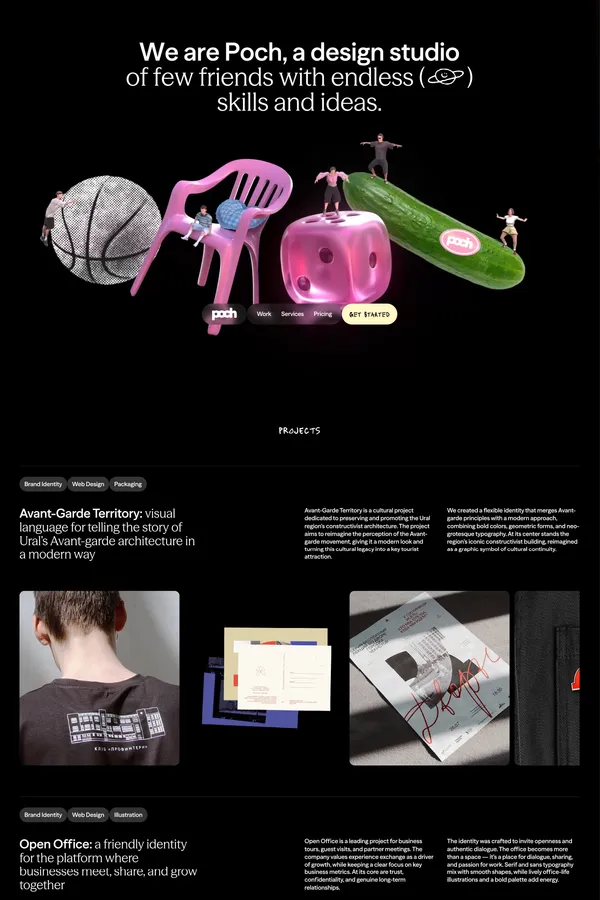Poch Studio - Portfolio design inspiration
