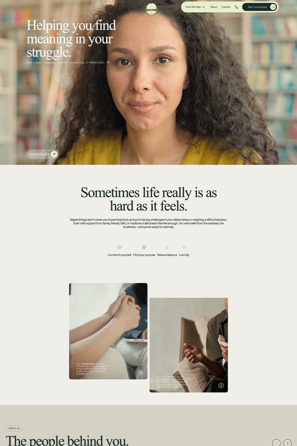 Sage Hill | Individual, Couples, & Group Counseling in Nashville, TN - Landing design inspiration