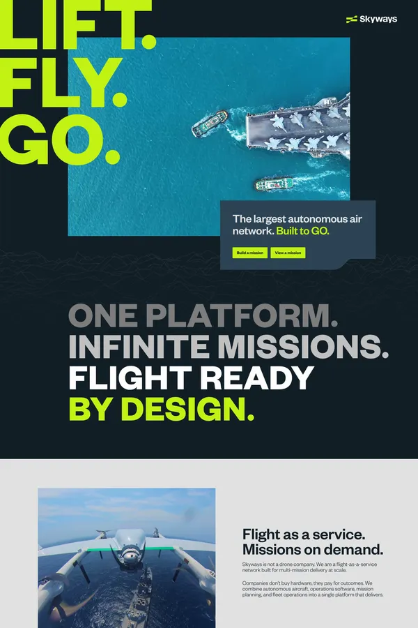 Skyways | Autonomous Logistics & Flight Operations - Landing design inspiration