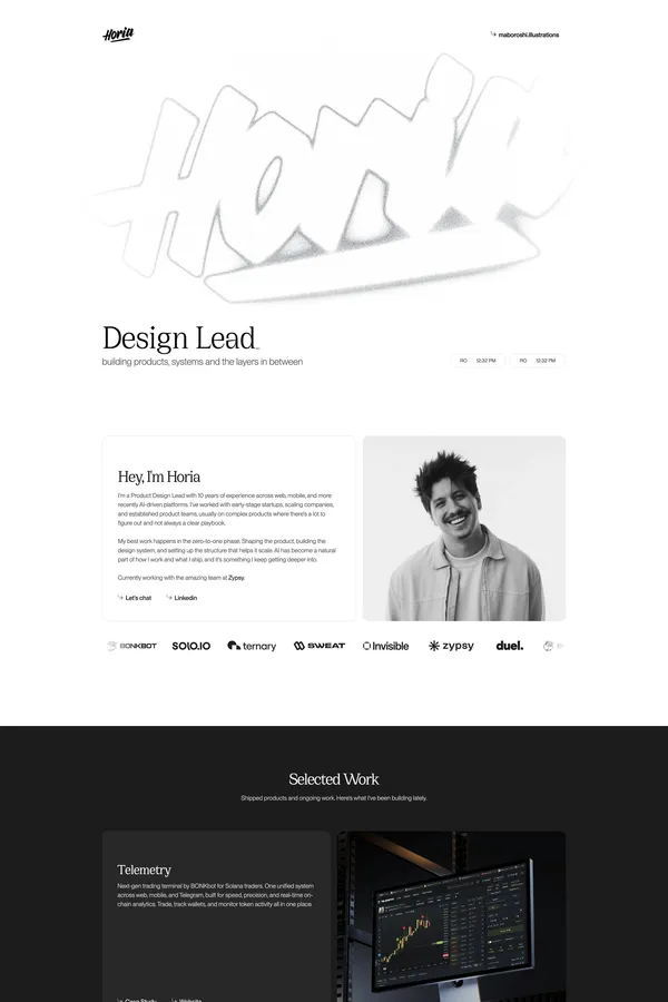 Horia Veselin — Product Design Lead | AI · Web3 · SaaS