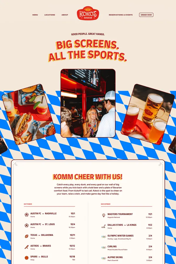 Home | Koko's Bavarian - Landing design inspiration