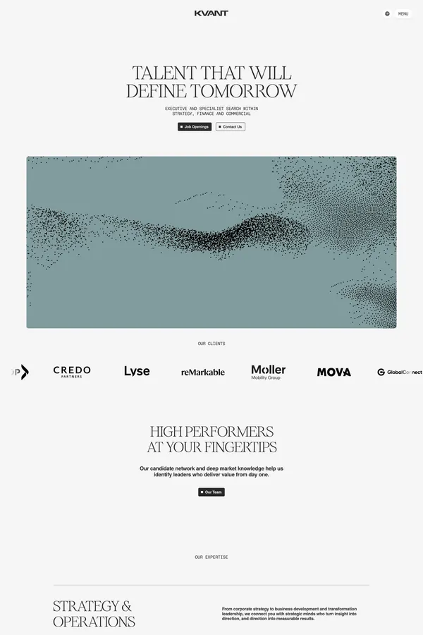Kvant | Executive Search - Landing design inspiration