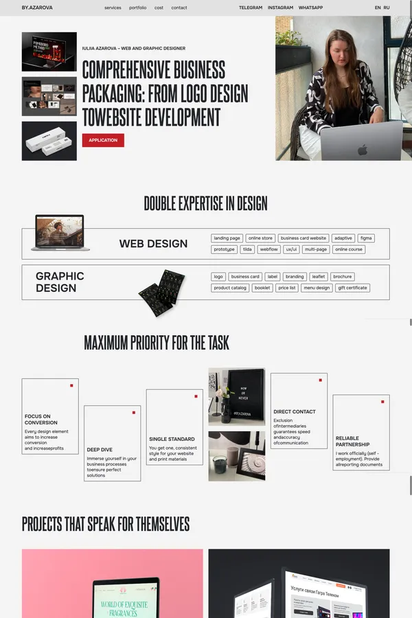 Iuliia Azarova – Web and graphic designer