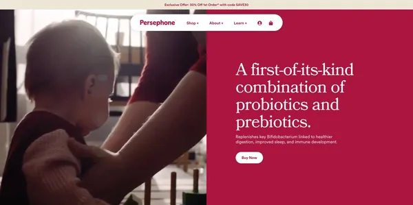 Persephone Biosciences - Ecommerce design inspiration