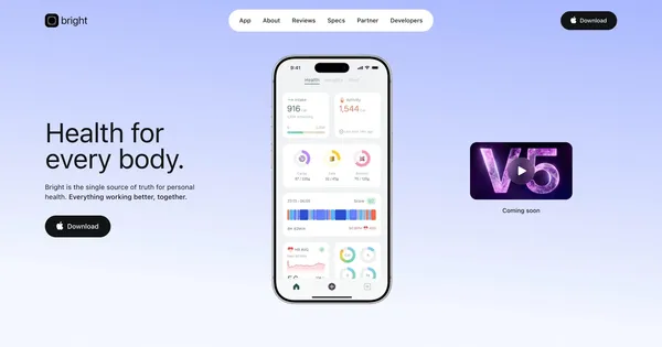 Bright OS | Your Super App for Health - Landing design inspiration