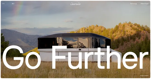 Lightship — Moving road trips to the electric age - Landing design inspiration