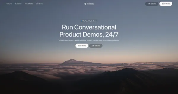 Hobbes - On-Demand, Conversational Demos - Landing design inspiration