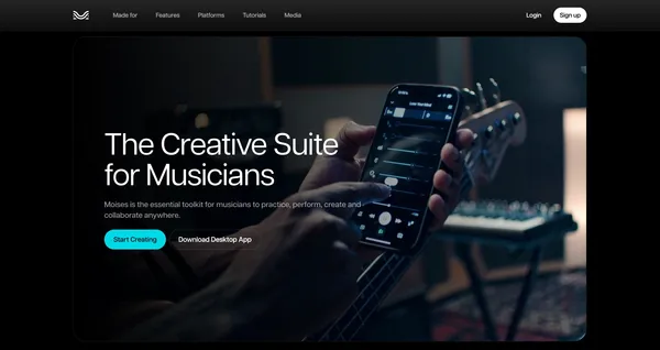 Moises App: The Musician's App | Vocal Remover & much more - Landing design inspiration