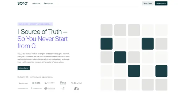SOLO: One Truth, Zero Resets - Landing design inspiration
