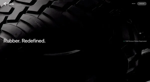 Rubber. Redefined. | Sable - Landing design inspiration