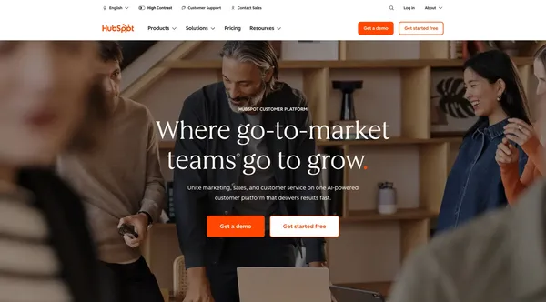 HubSpot | Software & Tools for your Business - Homepage - Landing design inspiration