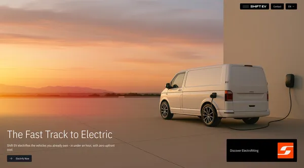 The Fast Track to Electric | ShiftEV - Landing design inspiration