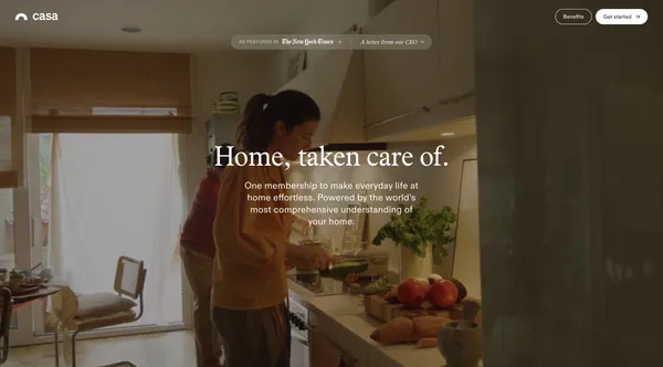 Casa – your home, on autopilot - Landing design inspiration