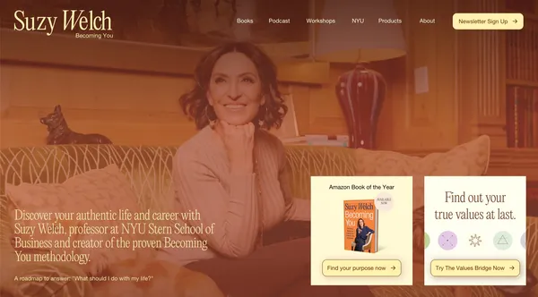Suzy Welch - Landing design inspiration