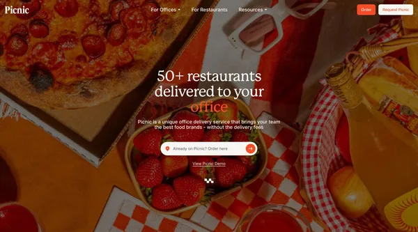 Office Lunches, Catering and Team Orders — 50+ restaurants for your team - Landing design inspiration