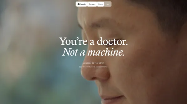 Lassie — AI That Runs the Doctor's Office - Landing design inspiration