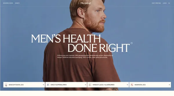 Menkind - Landing design inspiration