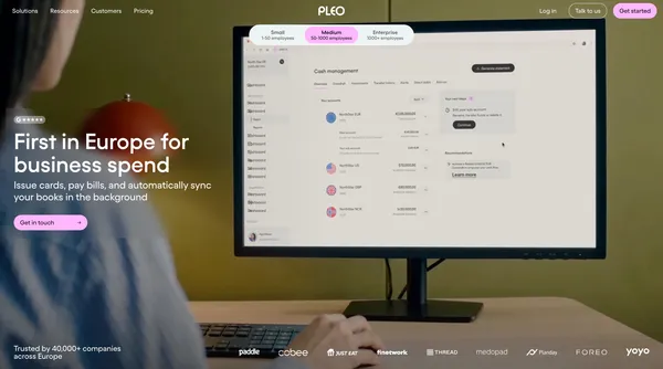 Smarter spending for your business - Pleo - Landing design inspiration