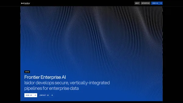 Isidor | Frontier Enterprise AI - Landing design inspiration