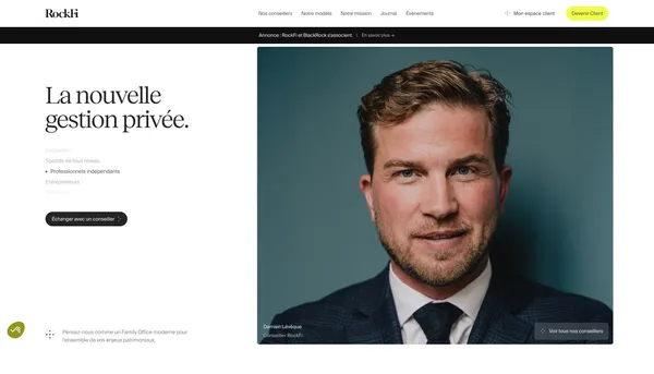 RockFi - La nouvelle gestion privée - Landing design inspiration