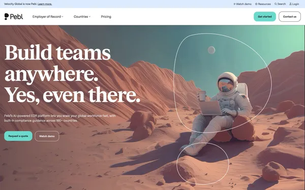 Global HR Platform | Employer of Record | Pebl - Landing design inspiration