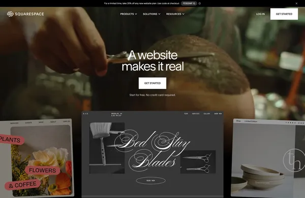 Website Builder – Easily Create Your Own Website — Squarespace - Landing design inspiration