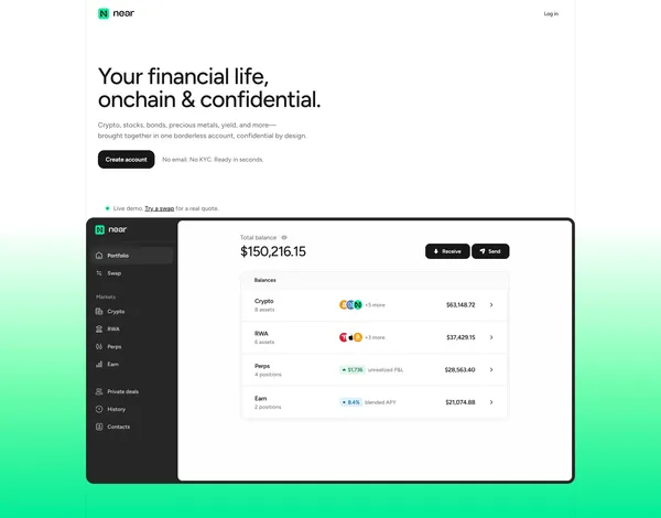Your Multichain DeFi Hub - Landing design inspiration
