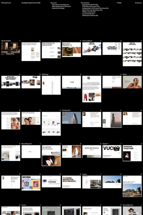 Gil Huybrecht — Freelance designer & art director - Portfolio design inspiration